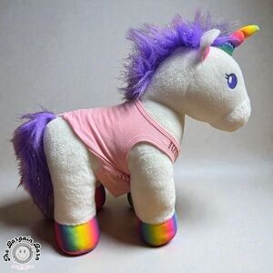 Build-A-Bear Color Craze Rainbow Sparkle Unicorn Plush 15” White 2019